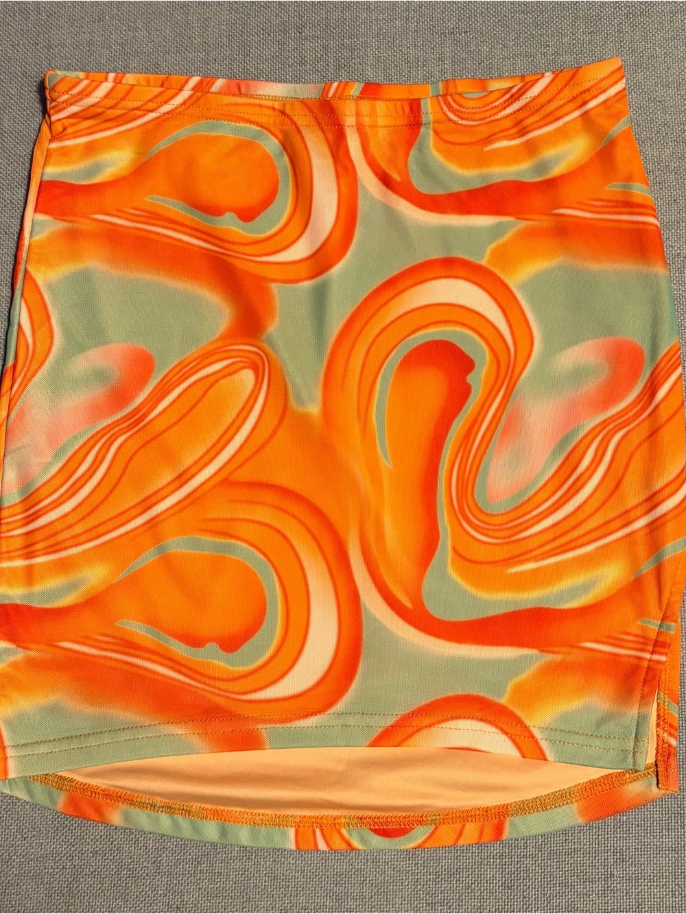 Windsor Orange & Mint Abstract Mini Skirt